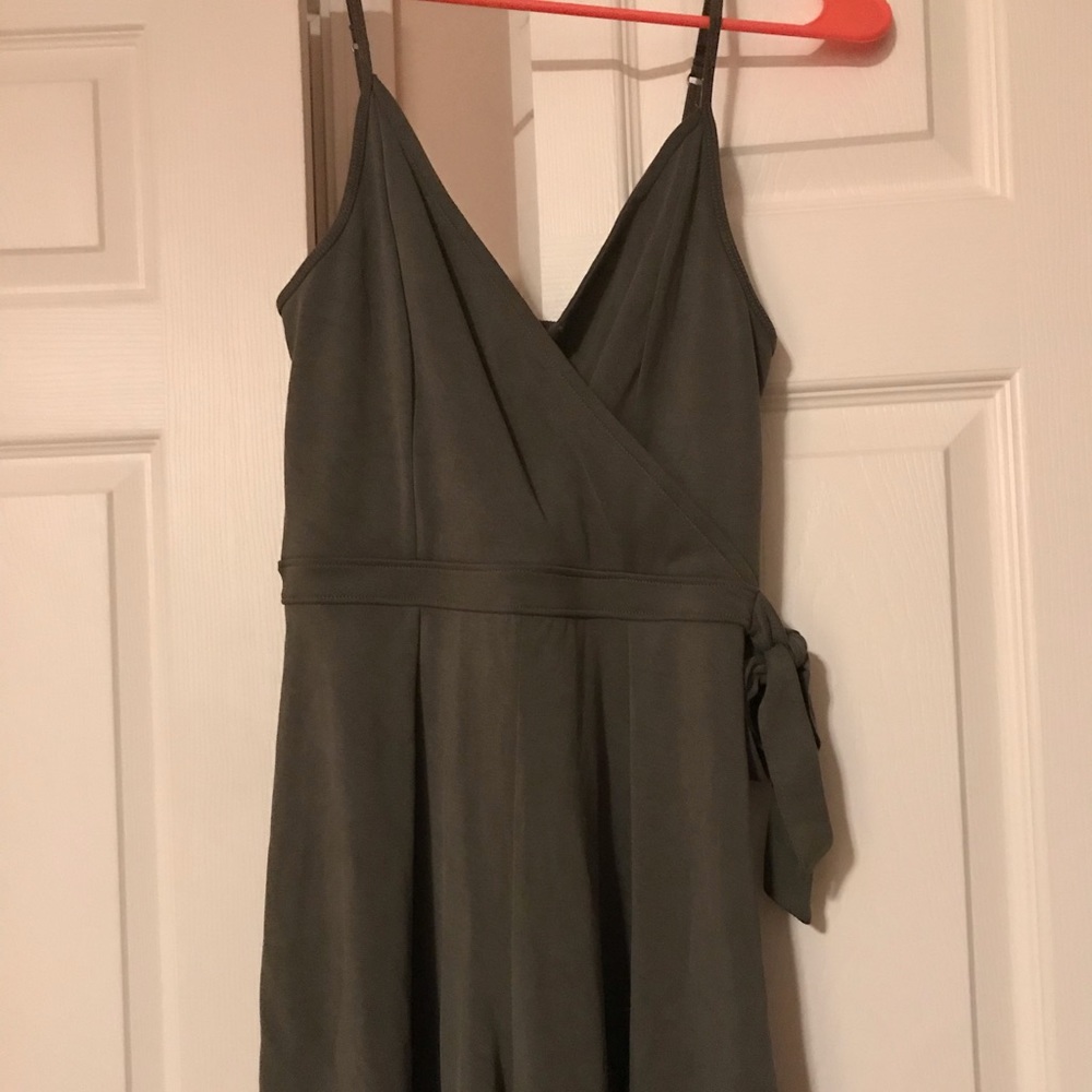 Abercrombie & Fitch Army Green Tie Romper